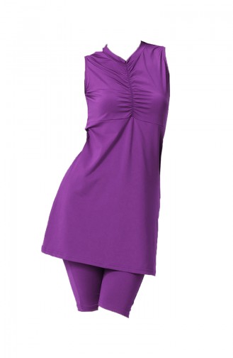 Hijab Swimsuit 23818-01 Eggplant Color 23818-01