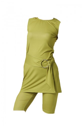 Pistachio Green Swimsuit Hijab 23819-01