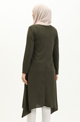 Kolyeli Tunik 2323-03 Haki