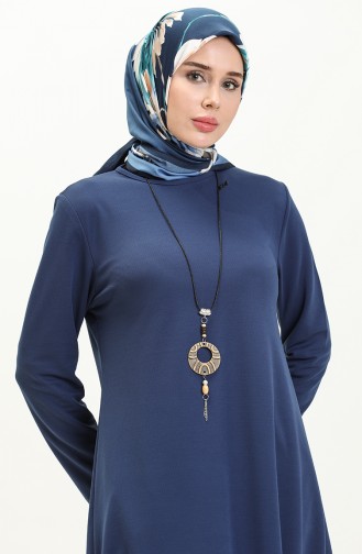 Tunique Avec Collier 2323-04 Indigo 2323-04