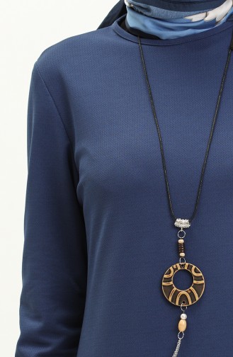 Tunique Avec Collier 2323-04 Indigo 2323-04