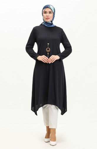 Necklace Tunic 2323-06 Navy Blue 2323-06