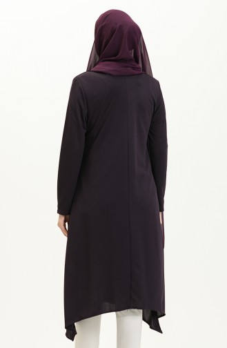 Kolyeli Tunik 2323-07 Mor