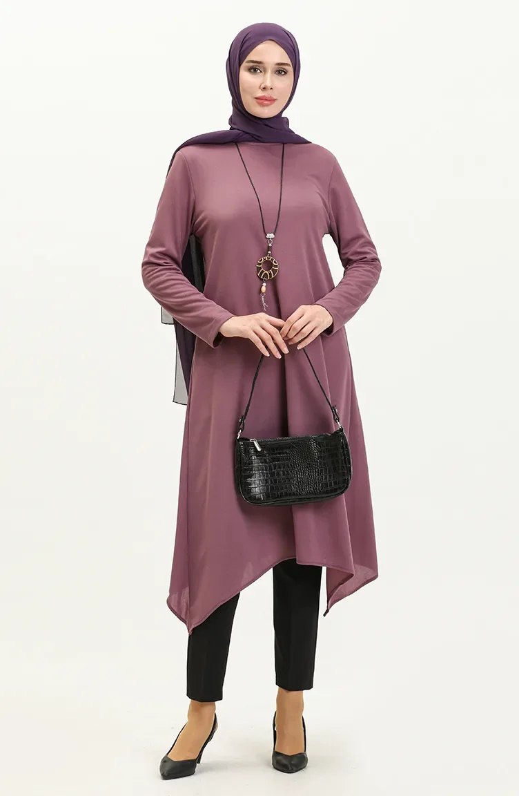 Tunique Avec Collier 2323-08 Lilas 2323-08