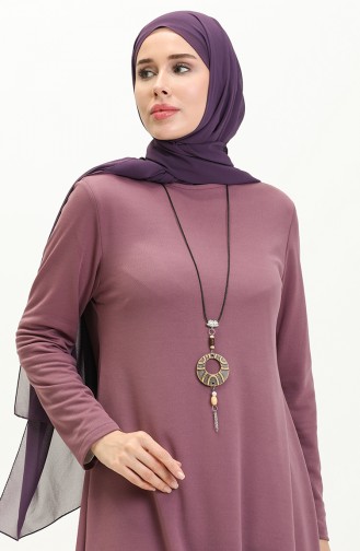 Kolyeli Tunik 2323-08 Lila