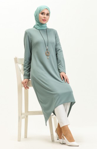 Tunic with Necklace 2323-09 Green 2323-09