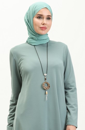 Tunic with Necklace 2323-09 Green 2323-09