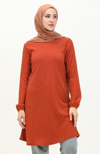 Elastic Sleeve Tunic 8617-01 Brick Red 8617-01