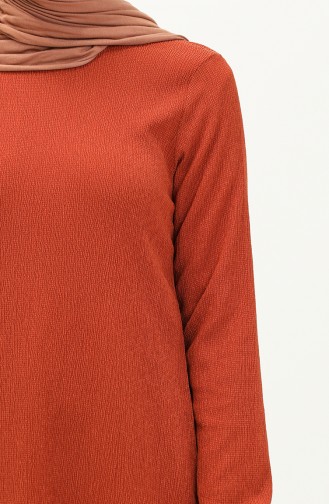 Elastic Sleeve Tunic 8617-01 Brick Red 8617-01