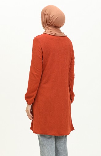 Elastic Sleeve Tunic 8617-01 Brick Red 8617-01