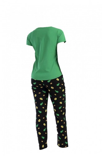 Kadın Kısa Kol Pijama Takım 4410090000 Yeşil