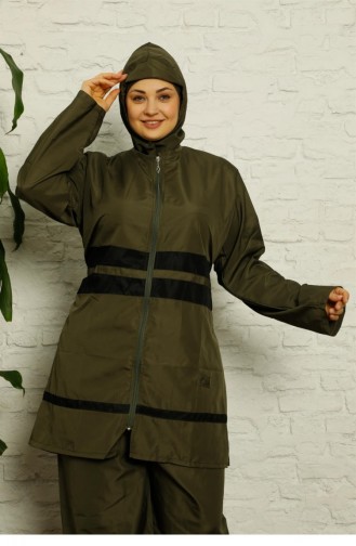 Maillot de Bain Hijab Khaki 2706