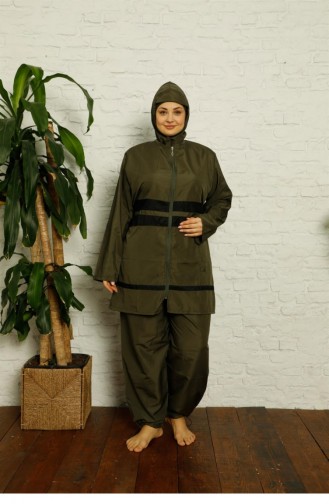 Maillot de Bain Hijab Khaki 2706