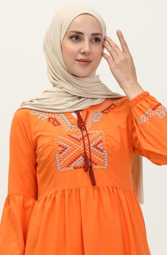 Robe Brodée 24Y8968-04 Orange  24Y8968-04