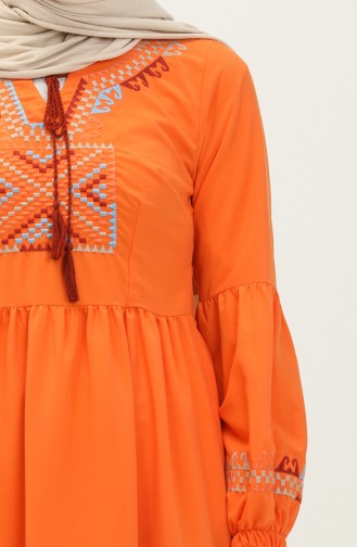 Embroidered Dress 24Y8968-04 Orange 24Y8968-04