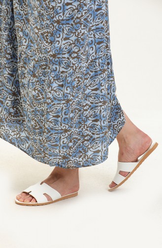 White Summer Slippers 935ZA113.Beyaz