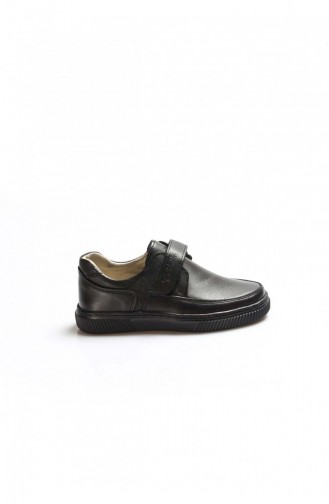 Genuine Leather Unisex Kids Casual Shoes 770Pa917 Black 770PA917.Siyah