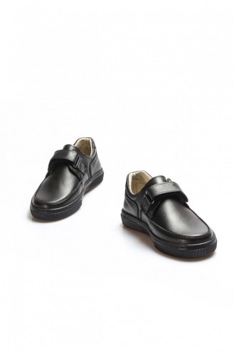 Genuine Leather Unisex Kids Casual Shoes 770Pa917 Black 770PA917.Siyah