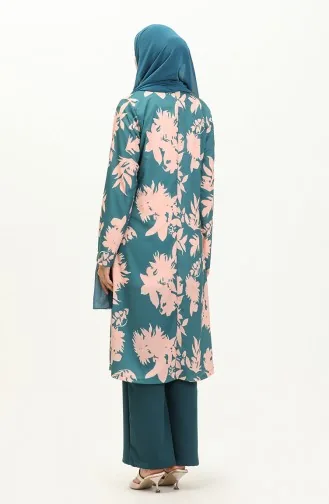 Patterned Two Piece Suit 0079-01 Petrol 0079-01