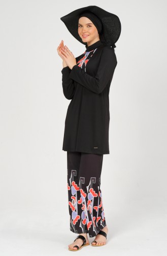 Hijab-Badeanzug 22651-01 Schwarz 22651-01