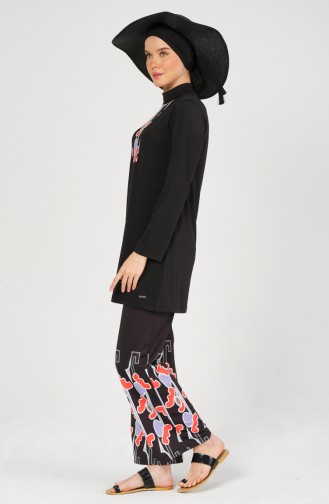 Hijab-Badeanzug 22651-01 Schwarz 22651-01