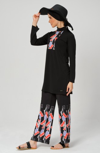 Hijab-Badeanzug 22651-01 Schwarz 22651-01