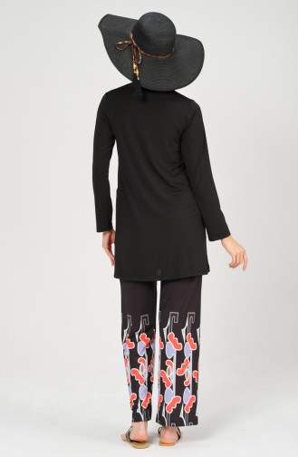 Black Swimsuit Hijab 22651-01
