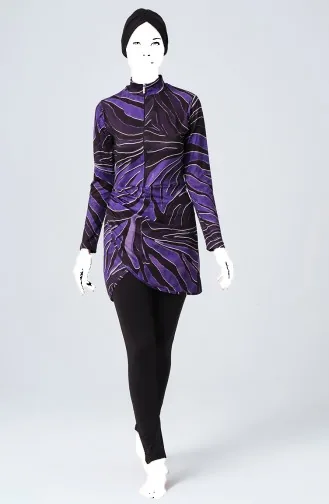 Maillot de Bain Hijab 23675-01 Pourpre 23675-01