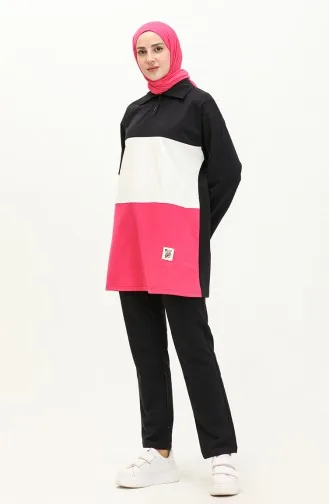 طقم رياضي بألوان ثلاثة 70088-03 كحلي 70088-03