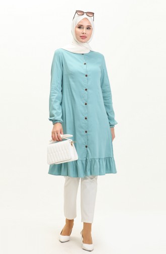 Frilly Tunic 1871-01 Navy Green 1871-01
