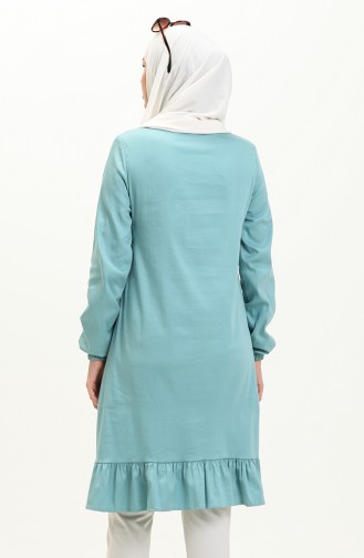 Frilly Tunic 1871-01 Navy Green 1871-01