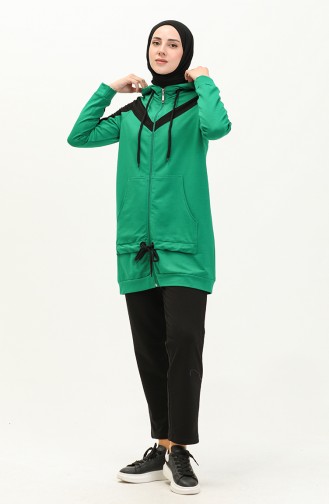 Pocketed Tracksuit Set 70094-01 Green 70094-01