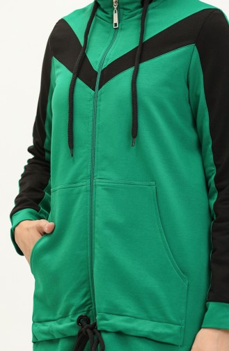 Pocketed Tracksuit Set 70094-01 Green 70094-01