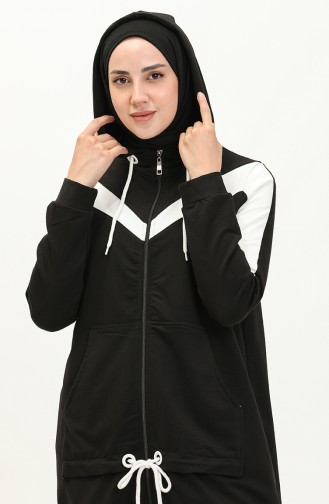 Pocketed Tracksuit Set 70094-03 Black 70094-03