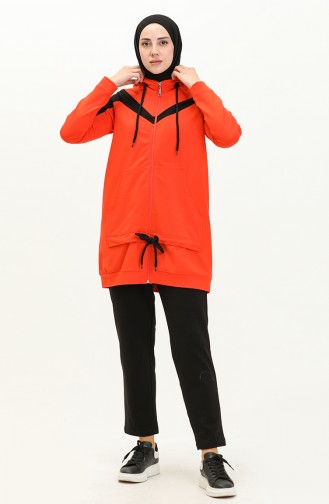 Pocketed Tracksuit Set 70094-04 Orange 70094-04