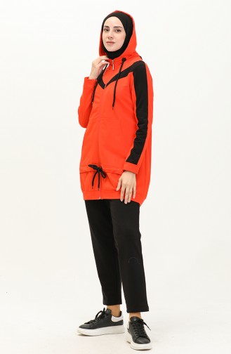 Pocketed Tracksuit Set 70094-04 Orange 70094-04