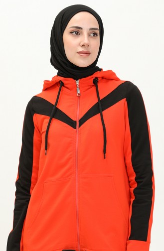 Pocketed Tracksuit Set 70094-04 Orange 70094-04