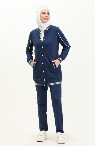 Piping Tracksuit Suit 71045-02 İndigo 71045-02