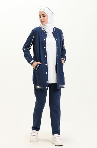 Piping Tracksuit Suit 71045-02 İndigo 71045-02