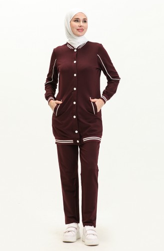 Piping Tracksuit Set 71045-05 Plum 71045-05