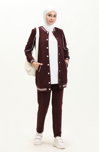 Piping Tracksuit Set 71045-05 Plum 71045-05