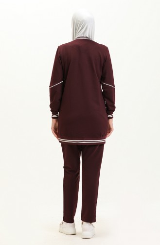 Piping Tracksuit Set 71045-05 Plum 71045-05