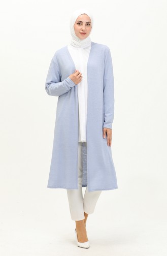 Silvery Long Cardigan 8623-01 Blue 8623-01