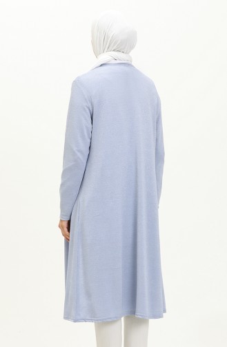 Silvery Long Cardigan 8623-01 Blue 8623-01