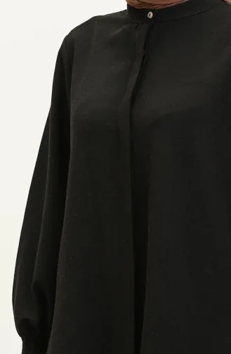 Leinen-Tunika-Hose Doppelanzug 4429-01 Schwarz 4429-01