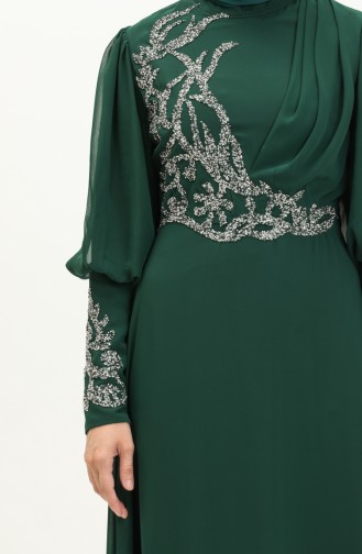 Chiffon Evening Dress 52867-04 Emerald Green 52867-04