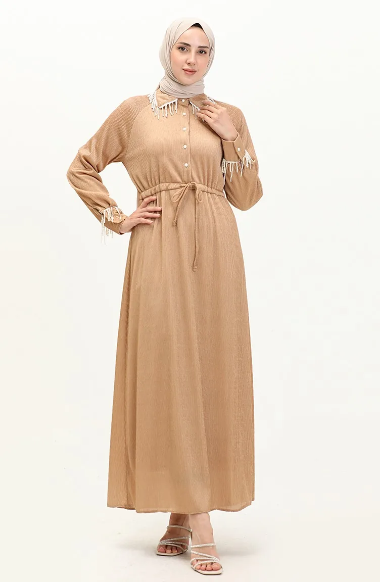 Robe Perlées 71108-02 Beige 71108-02