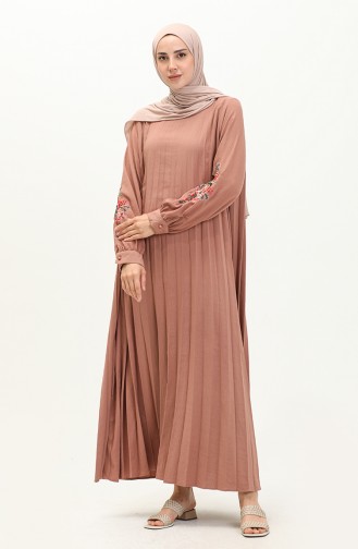 Patterned Belted Dress 1038-03 Onion Peel 1038-03