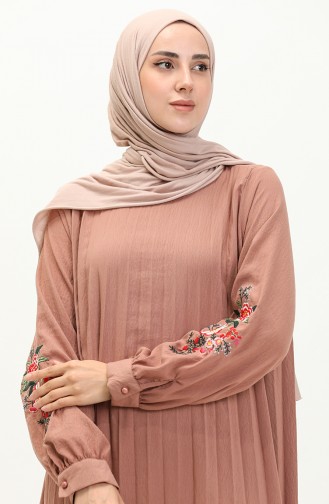 Patterned Belted Dress 1038-03 Onion Peel 1038-03