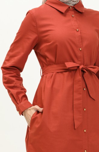 Hemdkragen Baumwollkleid 60301-02 Fliese 60301-02